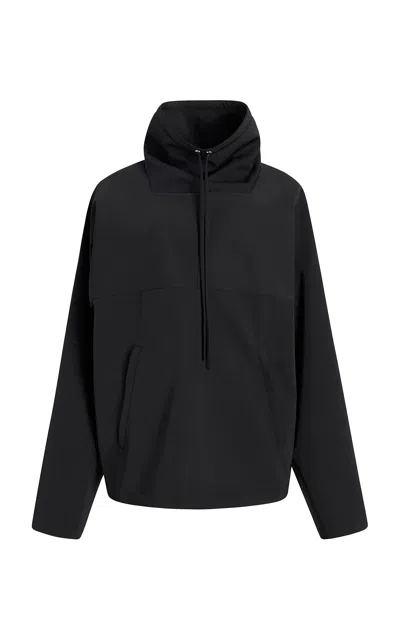 Khaite Paulson Twill Pull-over Sweatshirt In Black