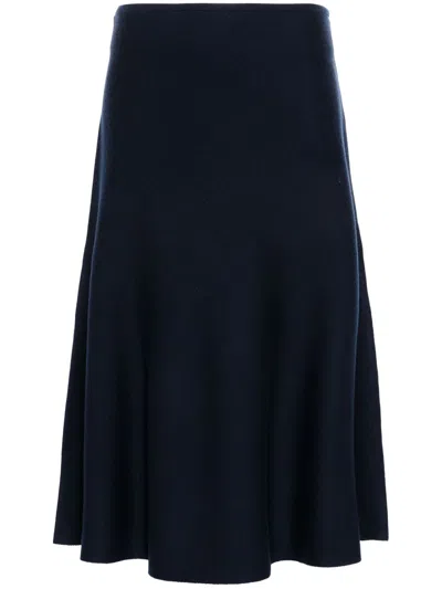 Khaite Gestrickter Rock In 301 Navy Blue