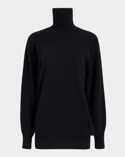 Khaite Percy Turtleneck Cashmere Sweater In Black