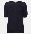 Khaite Pierre Cashmere-blend Top In Blue