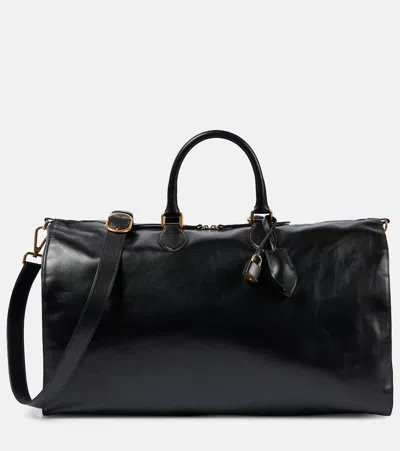 Khaite Pierre Leather Duffel Bag In Black
