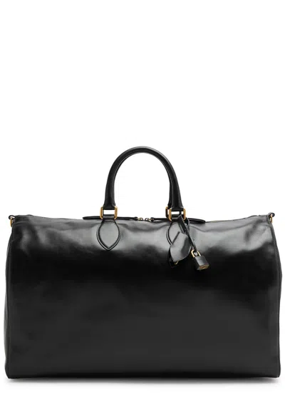 Khaite Pierre Leather Holdall In Black