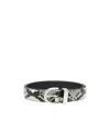 Khaite Bambi Skinny Belt With Silver Hardware In Black