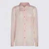 Khaite Yatty Silk-organza Shirt In Pink