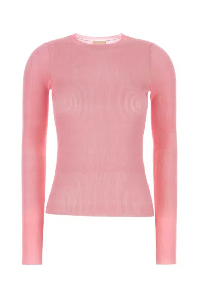 Khaite Pink Silk T-shirt