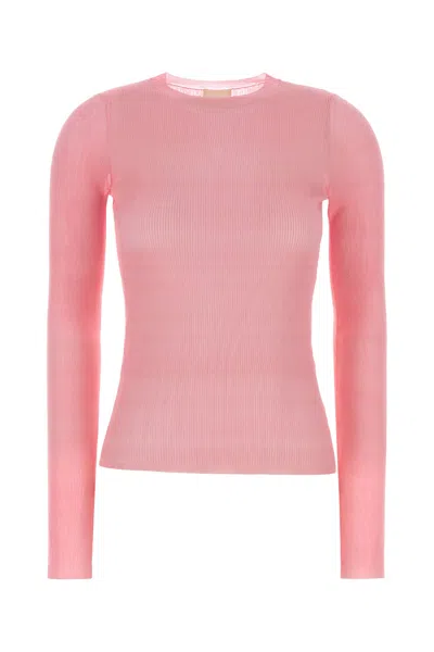 Khaite Pink Silk T-shirt