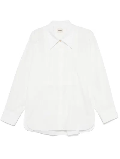 Khaite Pintuck-detailed Shirt In White