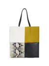 Khaite Piper Fern Colourblock Snakeskin Tote Bag In Red