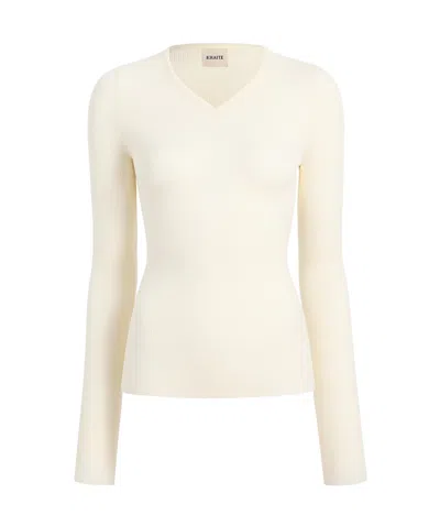 Khaite Plain Luo Pullover In White