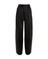 Khaite Pleat Detailed Wide-leg Trousers In Black