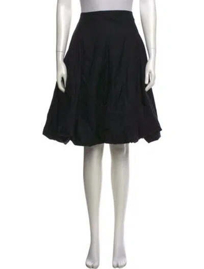 Pre-owned Khaite Pleated Accents Knee-length Skirt In Black