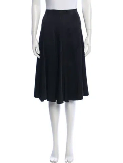 Pre-owned Khaite Pleated Accents Knee-length Skirt In Black