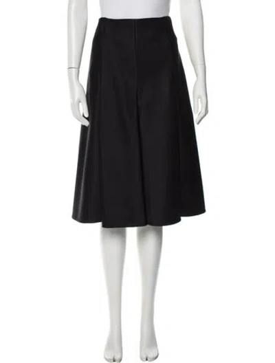 Pre-owned Khaite Pleated Accents Knee-length Skirt In Gray