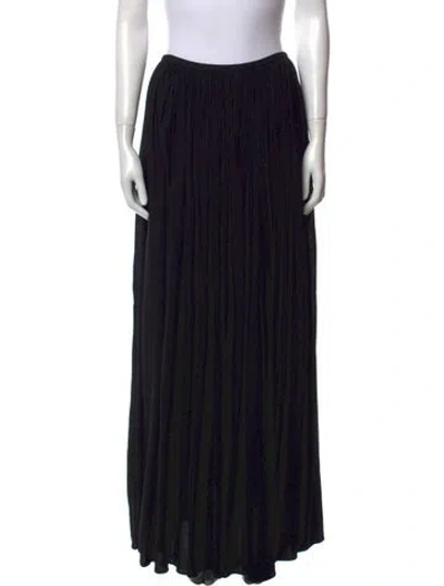 Pre-owned Khaite Pleated Accents Long Skirt In Black