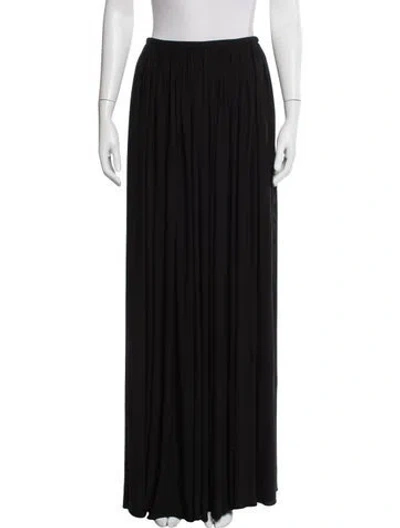 Pre-owned Khaite Pleated Accents Long Skirt In Black