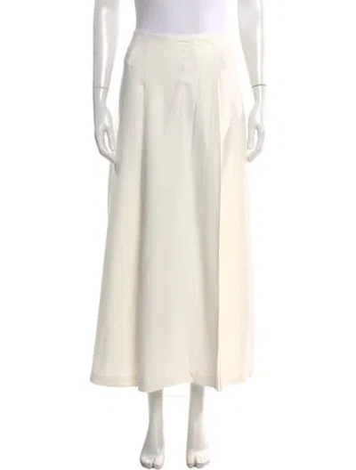 Pre-owned Khaite Pleated Accents Long Skirt In Neutral