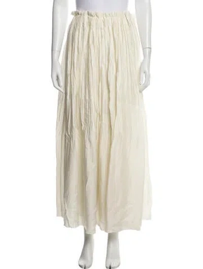 Pre-owned Khaite Pleated Accents Long Skirt In Neutral
