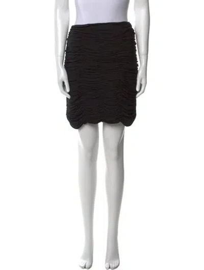 Pre-owned Khaite Pleated Accents Mini Skirt In Black