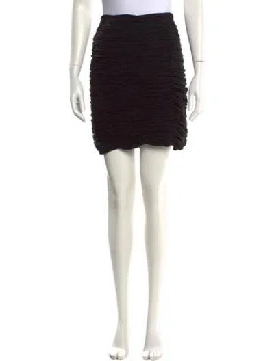 Pre-owned Khaite Pleated Accents Mini Skirt In Black