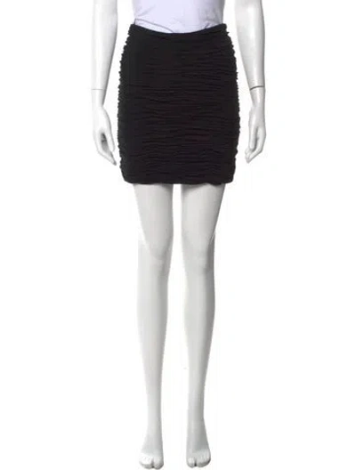 Pre-owned Khaite Pleated Accents Mini Skirt In Black