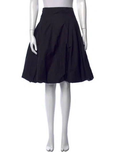 Pre-owned Khaite Pleated Accents Mini Skirt In Blue