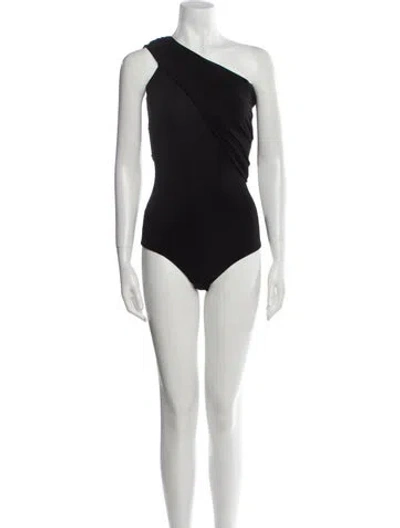 Pre-owned Khaite Pleated Accents One-piece In Black