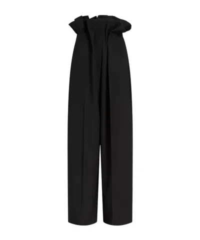 Khaite Pleated Casual Pants In Black