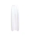 Khaite High-waisted Trousers With Bow Leg In Chalk White