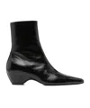 Khaite Arizona Pointed-toe Calf Leather Ankle Boots In Black