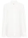 Khaite Pointed-collar Cotton Shirt In White