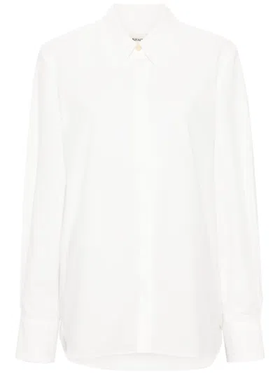 KHAITE POINTED-COLLAR COTTON SHIRT