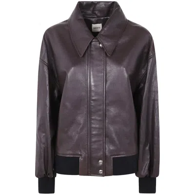 KHAITE POINTED COLLAR SHEEPSKIN JACKET