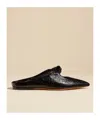 Khaite The Rowan Flat Mules In Black