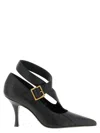 Khaite Pointed Toe With Ankle Strap Pump In Black