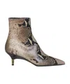 Khaite Pointed-toe Ankle Boots In Multi