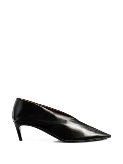 Khaite Miriam 50 Draped Leather Pumps In Black