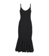 Khaite Pointelle-knit Queen Midi Dress In Black