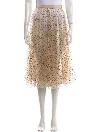 Pre-owned Khaite Polka Dot Print Midi Length Skirt In Neutral