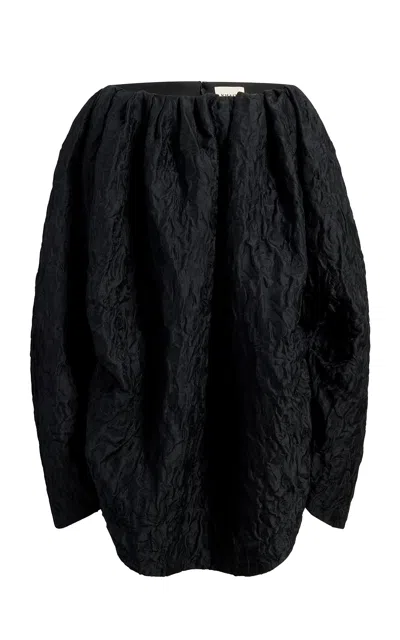 Khaite Polma Cloque Jacquard Midi Skirt In Black
