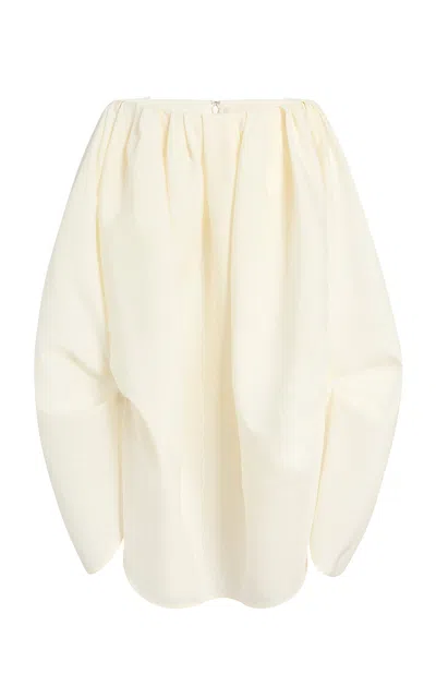 Khaite Polma Silk-cotton Organza Midi Skirt In Neutral