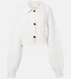 Khaite Pome Ribbed-knit Cashmere Cardigan In White