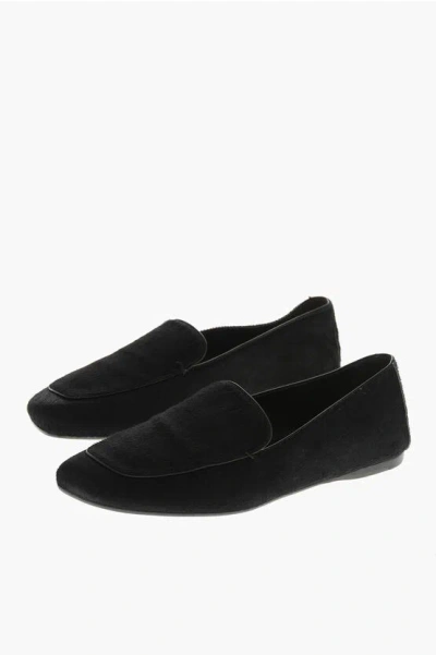 Khaite Pony Hair Loafers Monroe In Black