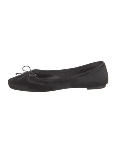 Pre-owned Khaite Ponyhair Ballet Flats In Black