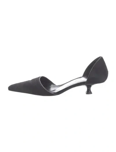 Pre-owned Khaite Ponyhair D'orsay Pumps In Black