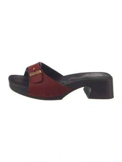 Pre-owned Khaite Ponyhair Fur Trim Slides In Multicolor