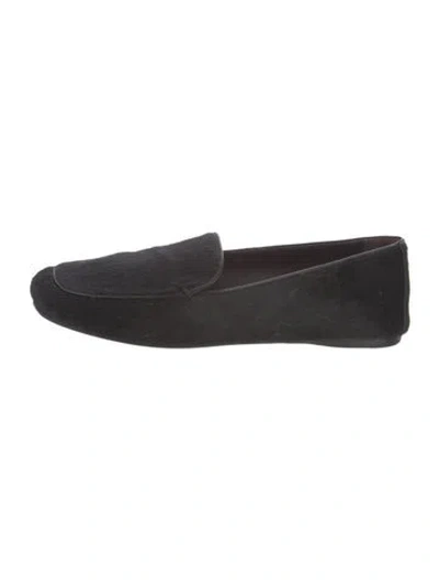 Pre-owned Khaite Ponyhair Loafers In Black