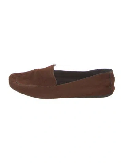 Pre-owned Khaite Ponyhair Loafers In Brown
