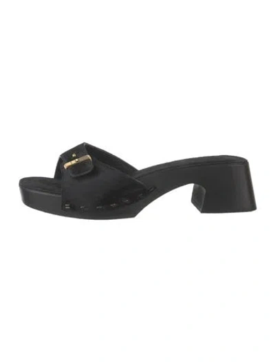 Pre-owned Khaite Ponyhair Slides In Black