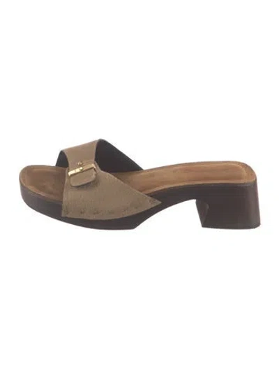 Pre-owned Khaite Ponyhair Slides In Brown