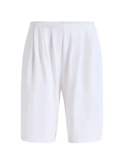 Khaite Poppy Cotton Shorts In White